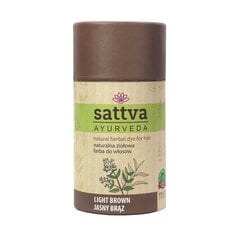 Растительная краска для волос светло-коричневая Light Brown Sattva Ayurveda, 150 г цена и информация | Краска для волос | 220.lv