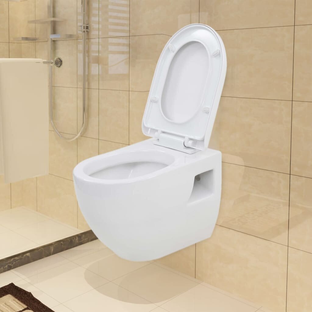 Piestiprināms tualetes pods ar slēptu tvertni, balts cena un informācija | Tualetes podi | 220.lv