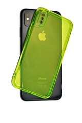 Чехол iPhone X/XS, Зелёный, Clear case цена и информация | Чехлы для телефонов | 220.lv