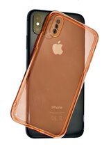 Чехол iPhone X/XS, Оранжевый, Clear case цена и информация | Чехлы для телефонов | 220.lv