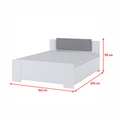 Кровать Selsey Rinker 160x200см, белая/серая цена и информация | Кровати | 220.lv
