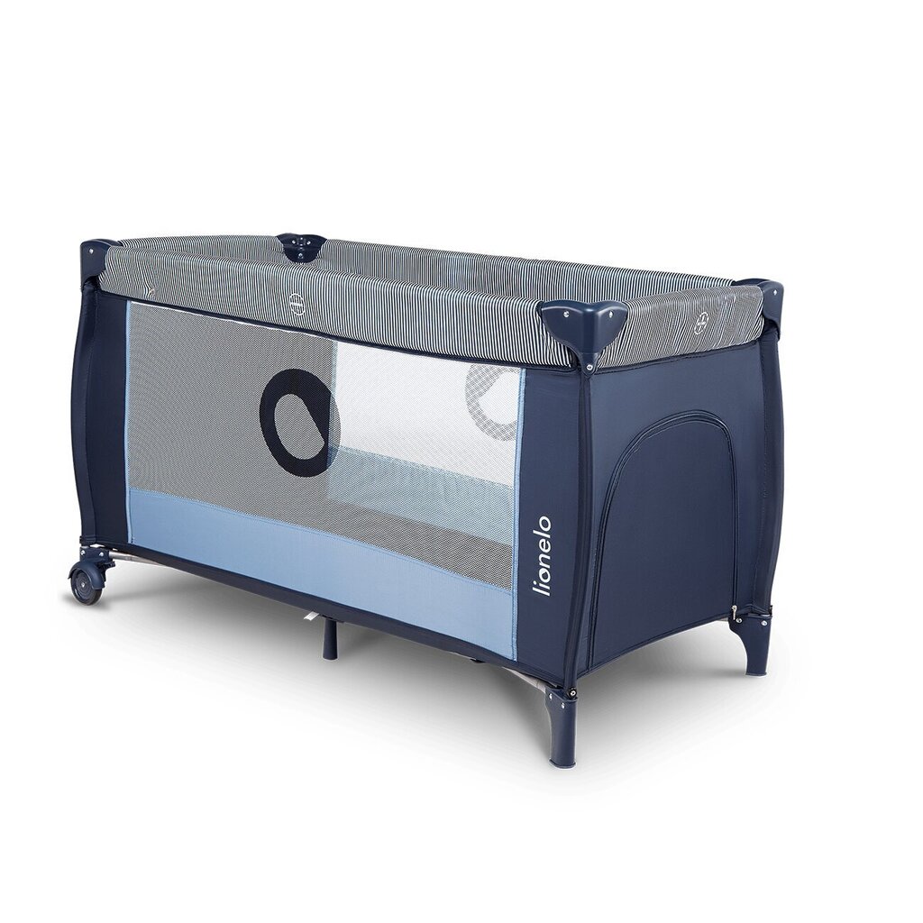 Bērnu gultiņa-manēža Lionelo Sven Plus, Blue Navy cena un informācija | Manēžas | 220.lv