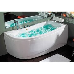 Masāžas vanna B1680 labās puses ar hidromasāžu 170cm cena un informācija | Vannas | 220.lv