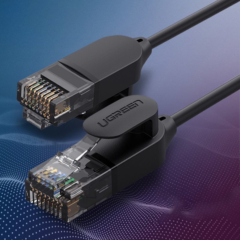 Kabelis Ugreen Ethernet RJ45 Cat 6A UTP 1000Mbps 1 m black (70332) cena un informācija | Kabeļi un vadi | 220.lv