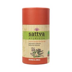Растительная красно-оранжевая краска-кондиционер для волос Henna Amla Sattva Ayurveda, 150 г цена и информация | Краска для волос | 220.lv