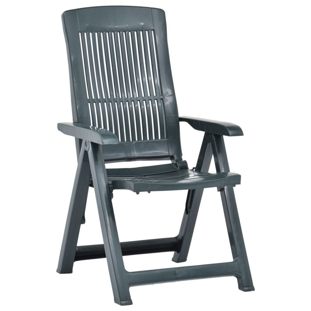 Atliecams dārza krēsls, 2 gab., zaļā krāsā, plastmasas cena un informācija | Dārza krēsli | 220.lv