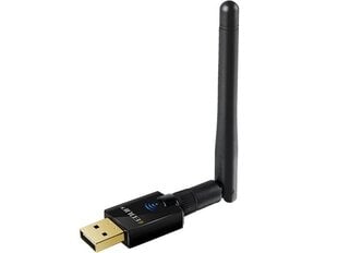 EDUP EP - AC1607 Dual Band 600 Mbps USB WiFi Adapter 2.4GHz / 5.8GHz / 802.11AC / With External Antenna - Black цена и информация | Адаптеры и USB разветвители | 220.lv