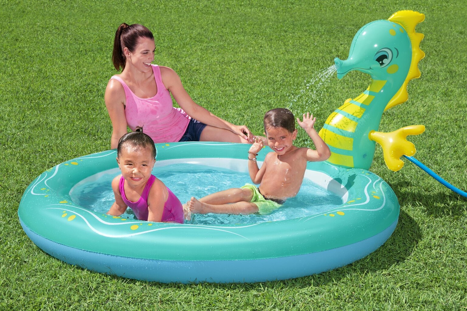 Piepūšamais baseins bērniem Bestway Seahorse Sprinkler, 188x160x86 cm cena un informācija | Baseini | 220.lv