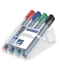 Marķiera komplekts konferenču piezīmju blociņiem Staedtler Lumocolor 356, 4 krāsas цена и информация | Канцелярия | 220.lv