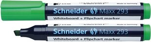 Marķieris baltajām tāfelēm un piezīmju blociņiem Schneider Maxx 293, 2-5 mm, zaļš cena un informācija | Kancelejas preces | 220.lv