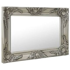 Настенное зеркало в стиле барокко, 60 x 40 см, серебро цена и информация | Зеркала | 220.lv