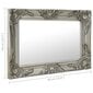 Baroka sienas spogulis, 60 x 40 cm, sudraba krāsā цена и информация | Spoguļi | 220.lv