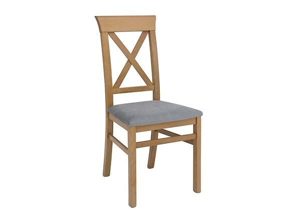2-u krēslu komplekts BRW Bergen, brūns/pelēks cena un informācija | Virtuves un ēdamistabas krēsli | 220.lv