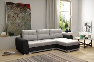 Universāls stūra dīvāns Ulla 01, pelēks/melns cena un informācija | Stūra dīvāni | 220.lv