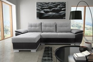Universāls stūra dīvāns Karolina, pelēks/melns cena un informācija | Stūra dīvāni | 220.lv