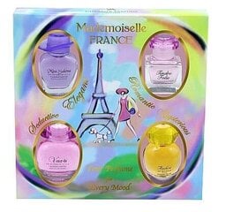 Komplekts Charrier Parfums “Mademoiselle France” sievietēm: Ambre EDP, 9.5 ml + Miss Solena EDP, 11 ml + Tendre Folie EDP, 10.1 ml + Veux tu EDP, 13.5 ml cena un informācija | Sieviešu smaržas | 220.lv