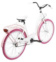 Pilsētas velosipēds AZIMUT City Lux 26 "2021, balts / rozā cena un informācija | Velosipēdi | 220.lv