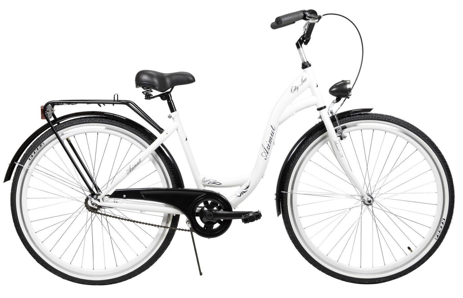 Pilsētas velosipēds AZIMUT City Lux 28 "2021, balts / melns cena un informācija | Velosipēdi | 220.lv