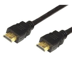 Kabelis Blackmoon (51822) HDMI KABELIS 5M 24K GOLD HIGH SPEED V1.4, melns cena un informācija | Kabeļi un vadi | 220.lv