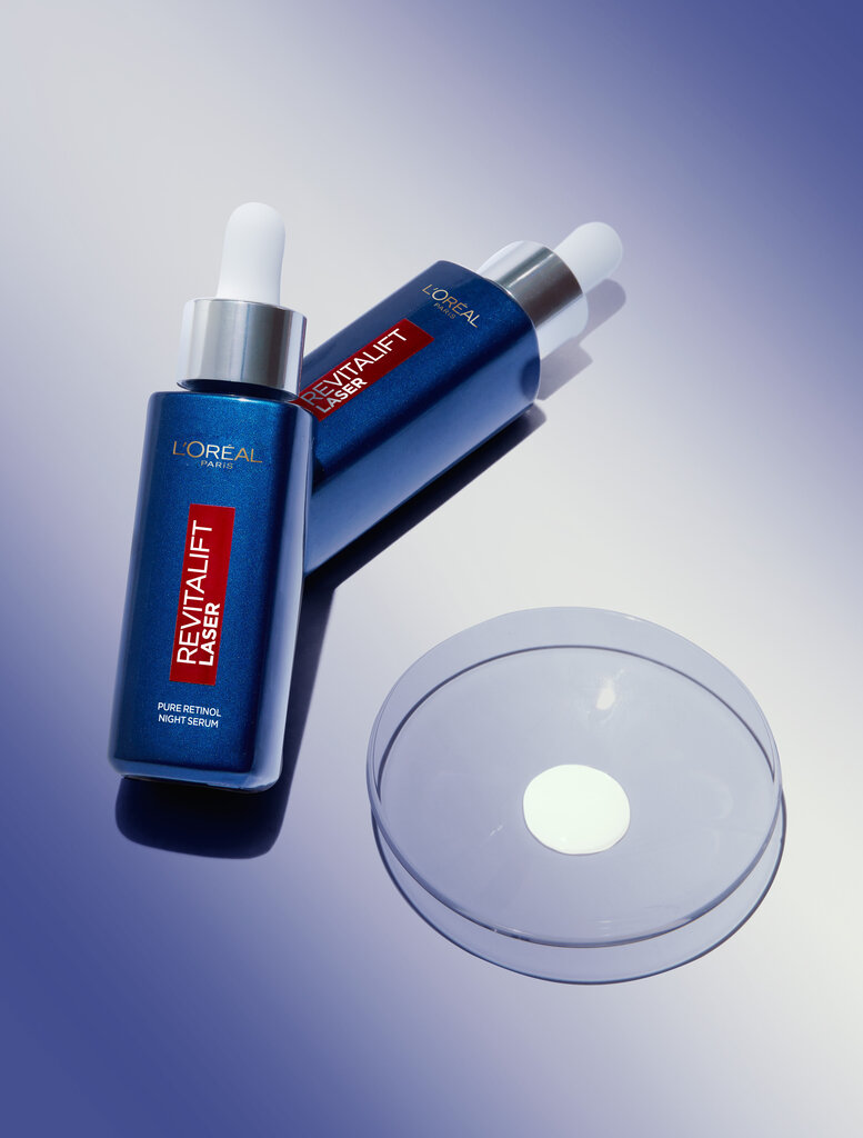Tīrs retinola nakts serums L'Oreal Paris Revitalift Laser, 30 ml cena un informācija | Serumi sejai, eļļas | 220.lv