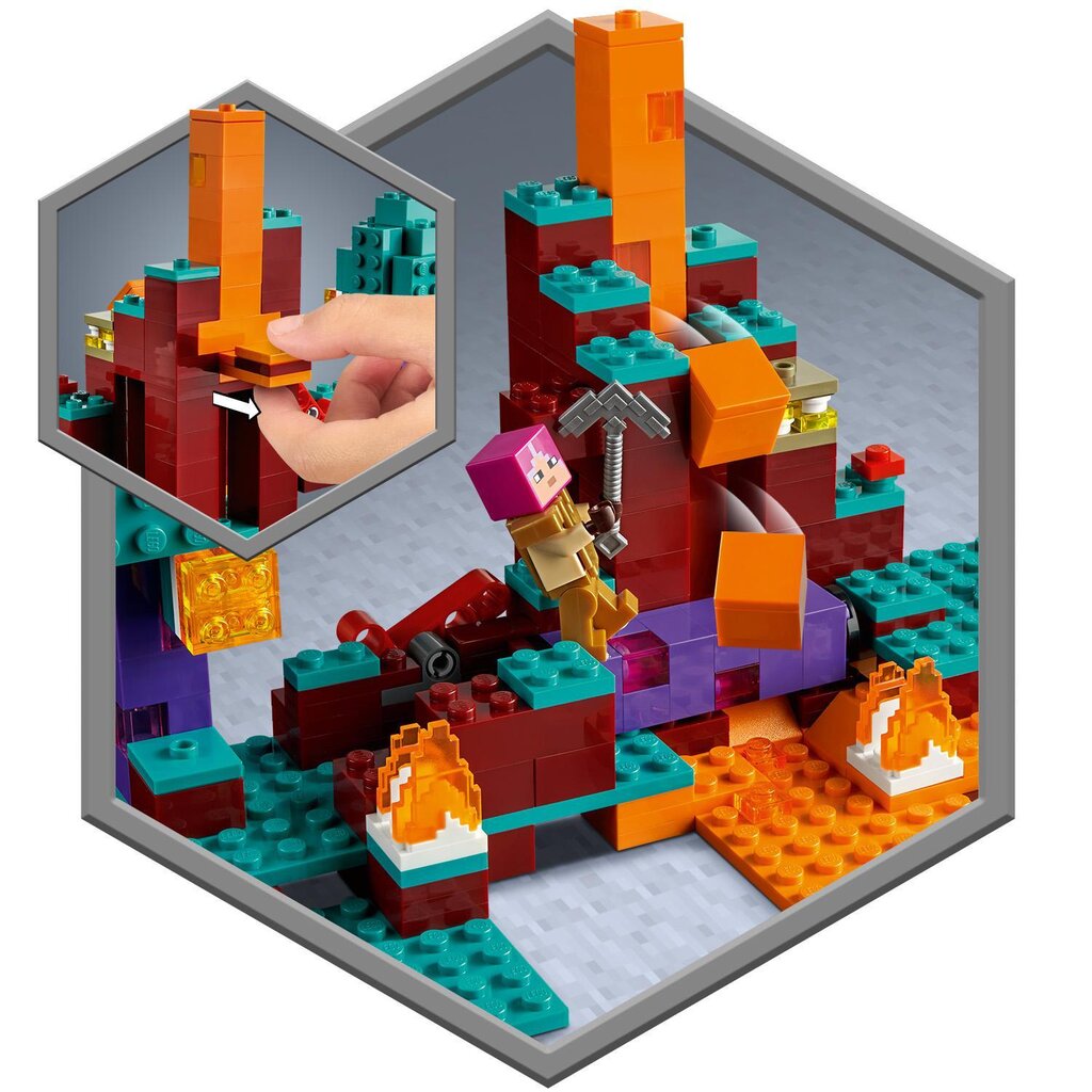 21168 LEGO® Minecraft Dīvainais mežs cena un informācija | Konstruktori | 220.lv