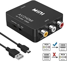 Адаптер для преобразования сигнала RCA - HDMI цена и информация | Кабели и провода | 220.lv