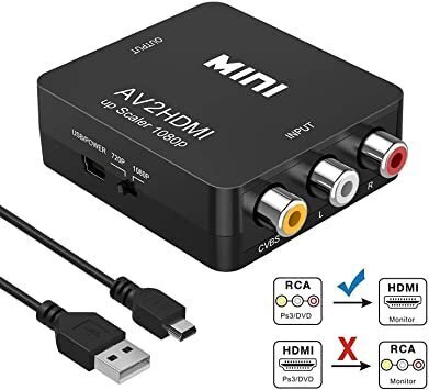 Аудио провод Адаптер для преобразования сигнала RCA - HDMI цена | 220.lv