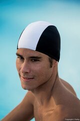 Peldcepure FASHY Mens Swim, melna/ balta cena un informācija | Peldcepures | 220.lv