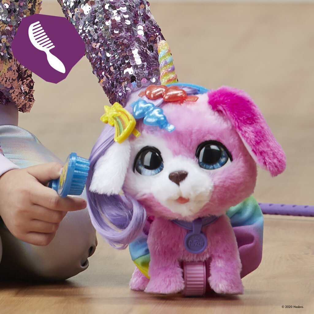 Interaktīvs kucēns ar pavadu un aksesuāriem Hasbro FurReal Glamalots цена и информация | Mīkstās (plīša) rotaļlietas | 220.lv