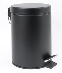 Корзина для мусора BA-DE, круглая, черная матовая цена и информация | Мусорные баки | 220.lv