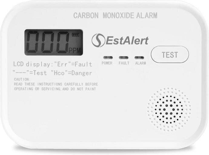 Oglekļa monoksīda - tvana gāzes detektors EstAlert 10 gadi cena un informācija | Gāzes, dūmu detektori | 220.lv