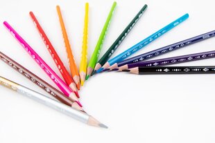 Цветные карандаши с точилкой Colorino Disney Frozen II, треугольные, 12 шт./13 цветов цена и информация | Принадлежности для рисования, лепки | 220.lv