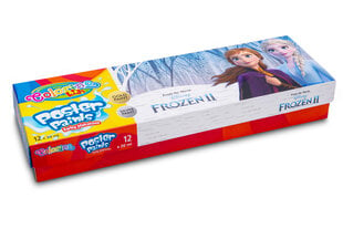 Guaša Colorino Disney Frozen II, 12 krāsu, 20 ml (sudrabaina un zeltaina krāsa) цена и информация | Принадлежности для рисования, лепки | 220.lv