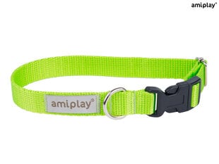 Amiplay регулируемый ошейник Samba, M, Green цена и информация | Ошейники, подтяжки для собак | 220.lv