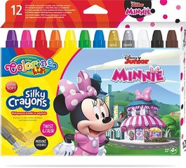 Atskrūvējami zīda krītiņi Colorino Disney Junior Minnie 3 in 1, 12 krāsas cena un informācija | Modelēšanas un zīmēšanas piederumi | 220.lv