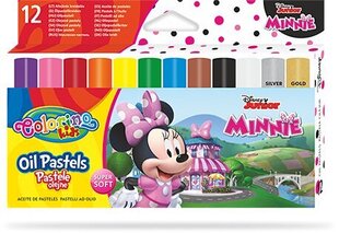 Масляные мелки Colorino Disney Junior Minnie, 12 цветов цена и информация | Принадлежности для рисования, лепки | 220.lv