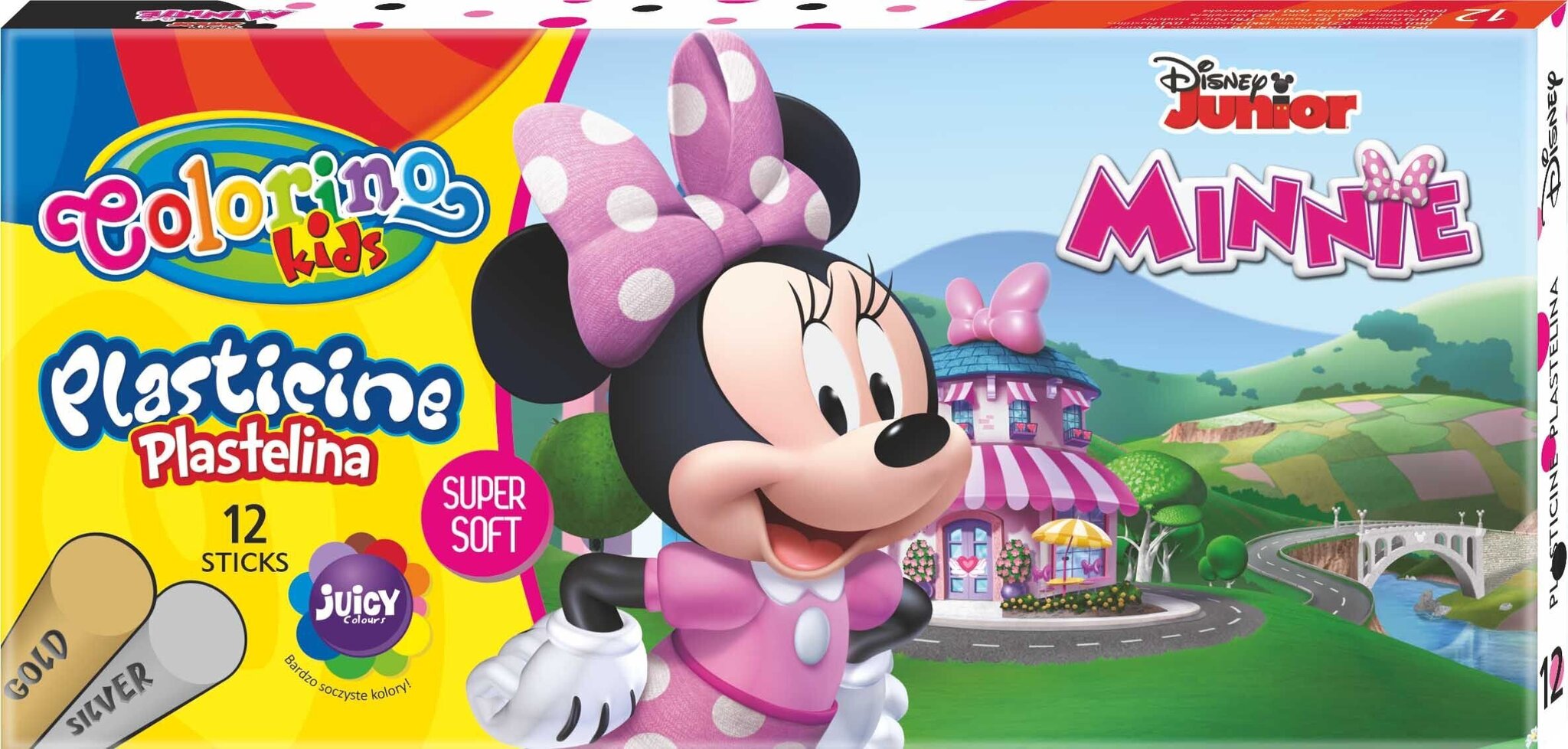 Plastilīns Colorino Disney Junior Minnie, 12 krāsas (sudrabaina un zeltaina krāsas) цена и информация | Modelēšanas un zīmēšanas piederumi | 220.lv