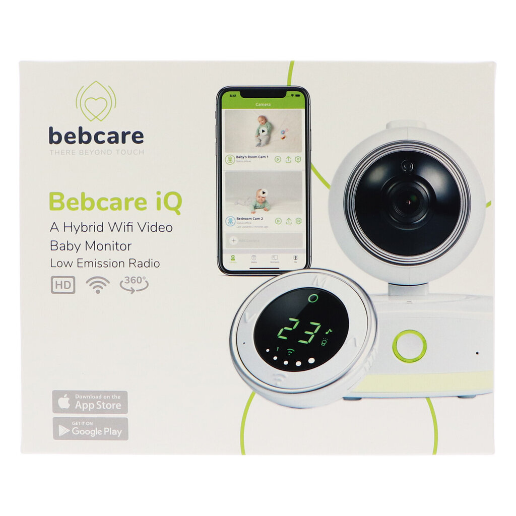 Bērnu video monitors Bebcare iQ Hibrīda Wifi, balts cena un informācija | Radio un video aukles | 220.lv