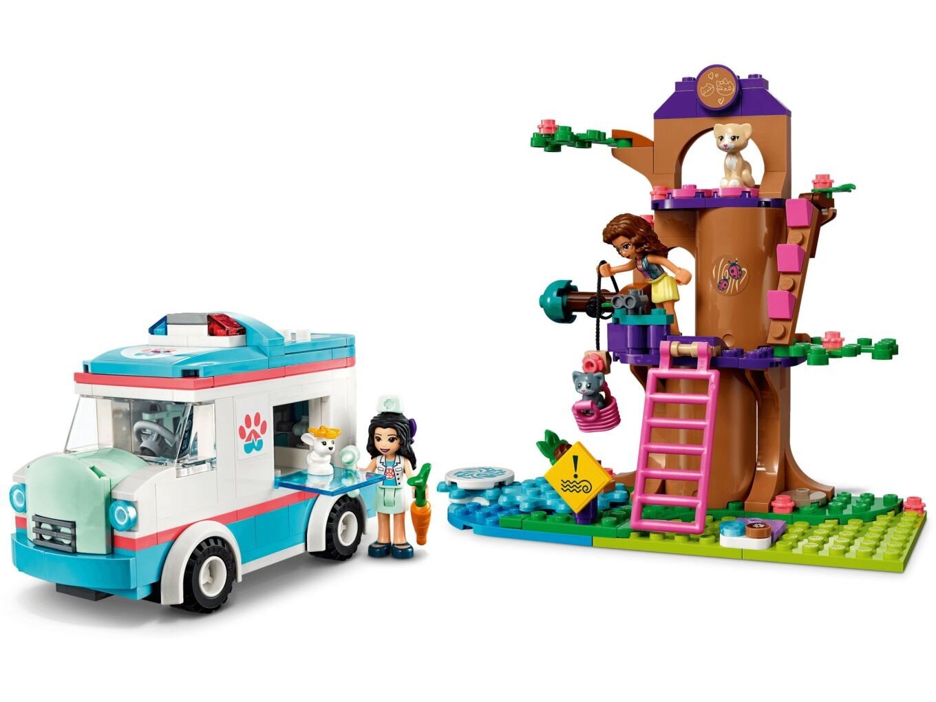 41445 LEGO® Friends Veterinārās klīnikas neatliekamās palīdzības auto cena un informācija | Konstruktori | 220.lv