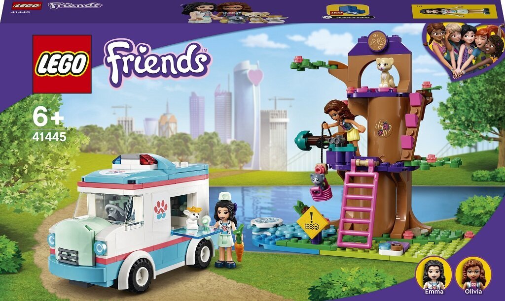 41445 LEGO® Friends Veterinārās klīnikas neatliekamās palīdzības auto cena un informācija | Konstruktori | 220.lv