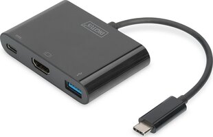 USB adapteris Digitus DIGITUS Adaptador multipuerto USB Type-C™ HDMI, 3 porti цена и информация | Адаптеры и USB разветвители | 220.lv