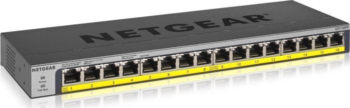 NETGEAR GS116PP-100EUS цена и информация | Komutatori (Switch) | 220.lv
