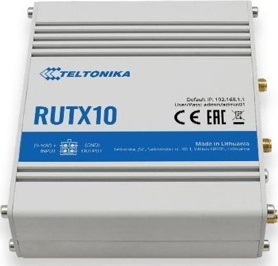 Teltonika Industrial Router RUTX10 802.11ac, 867 Mbit cena un informācija | Rūteri (maršrutētāji) | 220.lv