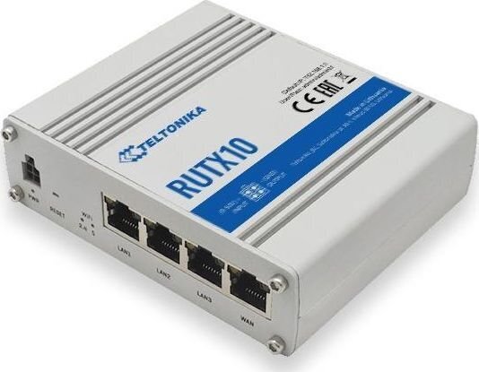 Teltonika Industrial Router RUTX10 802.11ac, 867 Mbit cena un informācija | Rūteri (maršrutētāji) | 220.lv
