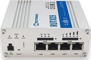 Прочный промышленный маршрутизатор Teltonika LTE-A Cat6 RUTX09 без Wi-Fi, 10 цена и информация | Маршрутизаторы (роутеры) | 220.lv