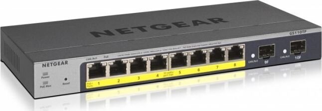 NETGEAR (GS110TPv3) Managed L2/L3/L4 Gigabit Ethernet (10/100/1000) Power over Ethernet (PoE) Grey cena un informācija | Komutatori (Switch) | 220.lv
