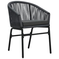 Dārza krēsli vidaXL, 2 gab., antracīta krāsā, PVC rotangs cena un informācija | Dārza krēsli | 220.lv