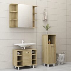 Комплект мебели для ванной, 3 части, цвет дуба цена и информация | Комплекты в ванную | 220.lv