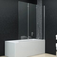 Salokāma dušas kabīne, 3 plāksnes, ESG, 130 x 138 cm cena un informācija | Dušas kabīnes | 220.lv