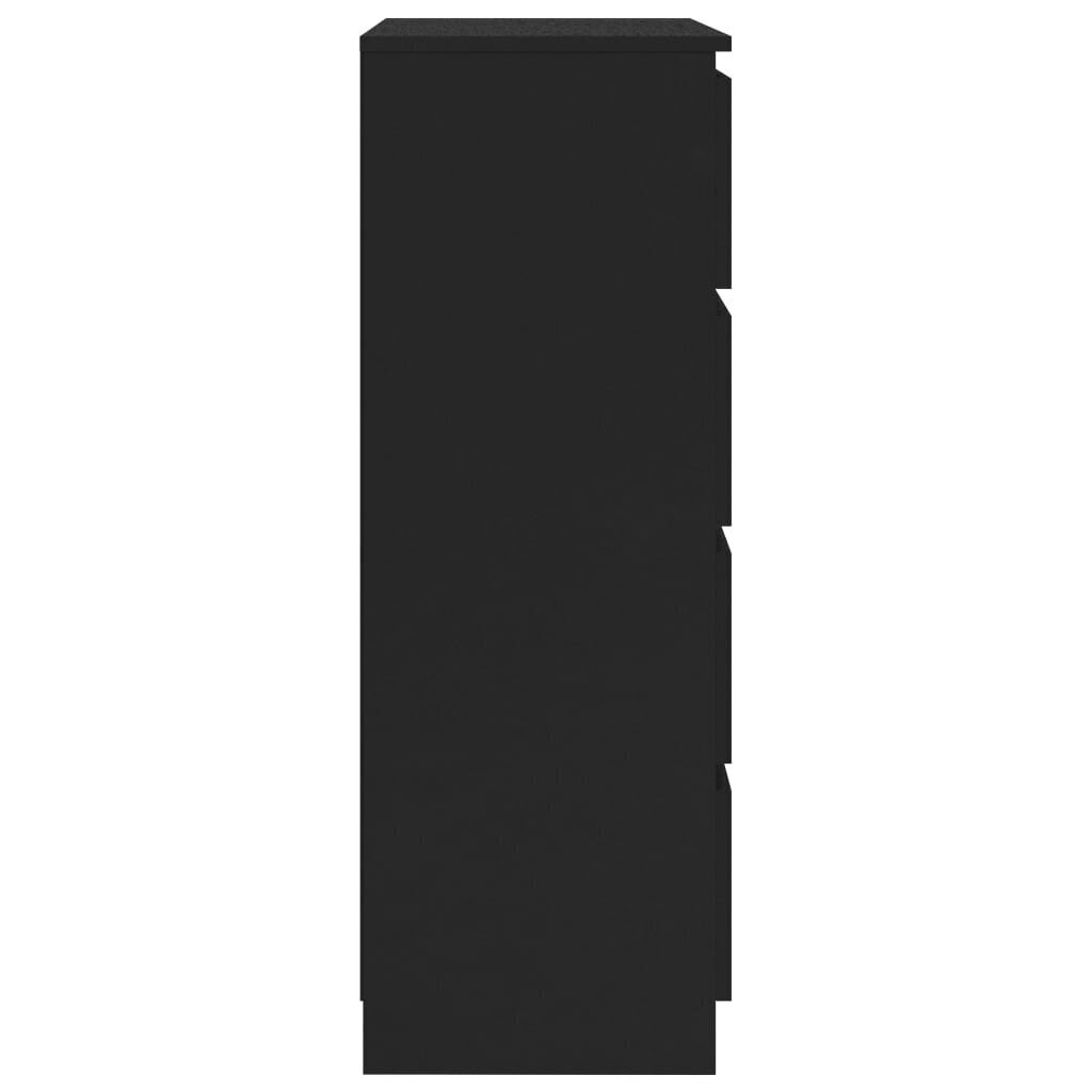 Sānu skapis vidaXL, melnā krāsā, 60x35x98,5 cm, MDP cena un informācija | Skapīši viesistabai | 220.lv